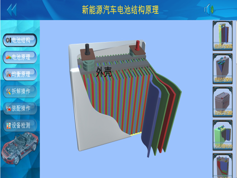 新能源汽車實(shí)驗(yàn)裝置  /  動力電池與BMS管理虛擬仿真教學(xué)軟件_上海振霖教學(xué)設(shè)備有限公司